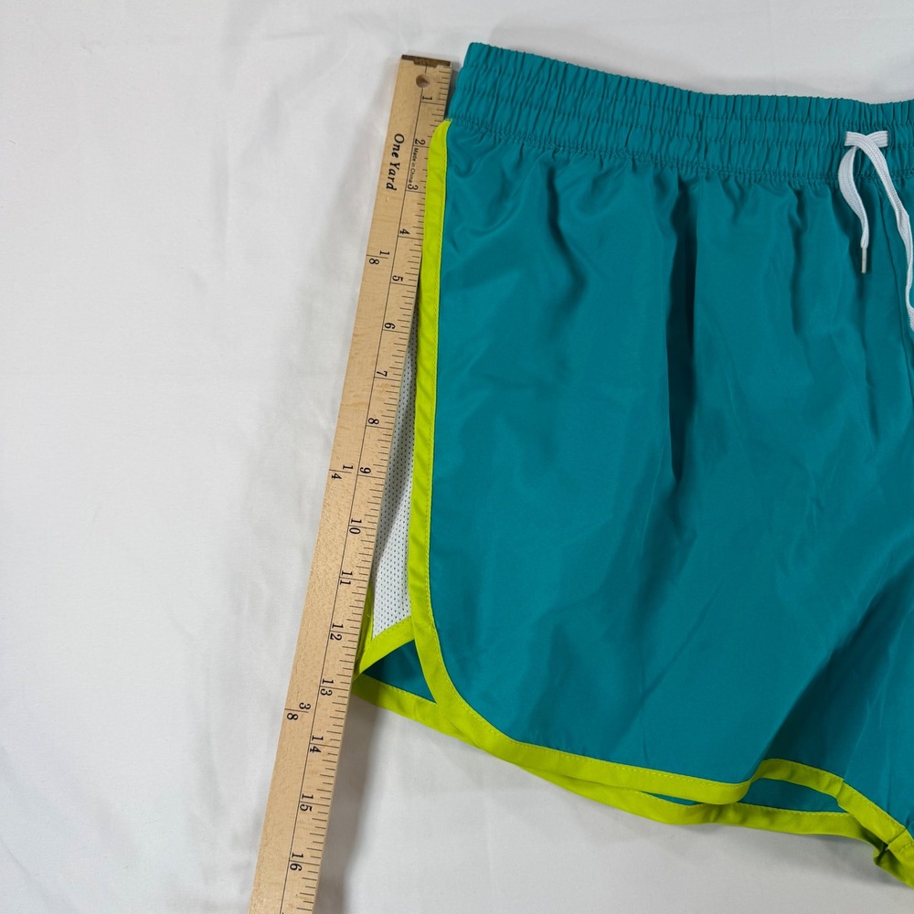 Energy Zone Performance Womens XL Teal Neon Green Running Shorts Mesh Liner 3in‎ - Picture 8 of 9